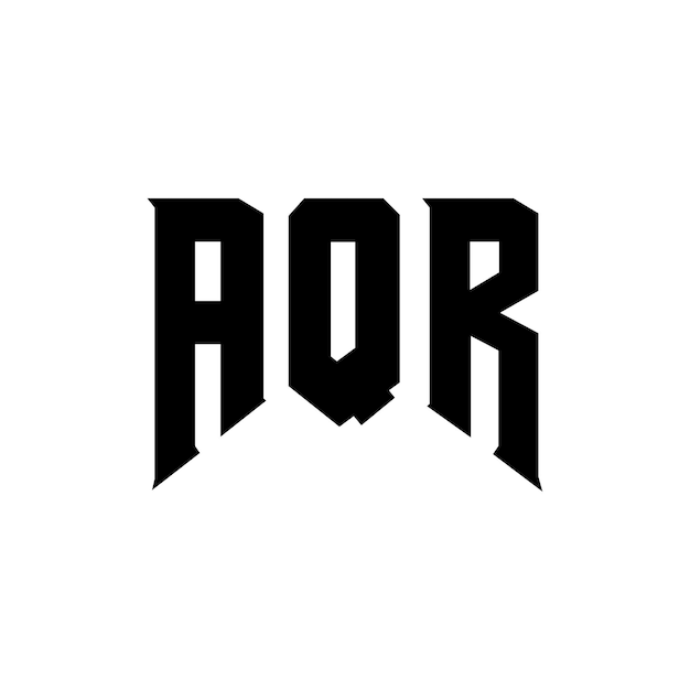 AQR letter logo design for technology company AQR logo design black and white color combination AQR logo AQR vector AQR design AQR icon AQR alphabet AQR typography logo design
