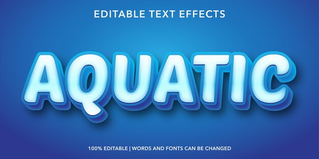 Aquatic Editable Text Effect