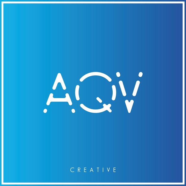 aqv creative vector latter logo design minimal latter logo premium vector illustration monogram