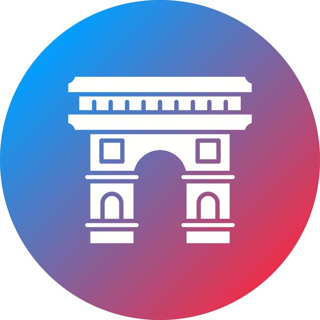 Arc De Triomphe icon vector image Can be used for Landmarks