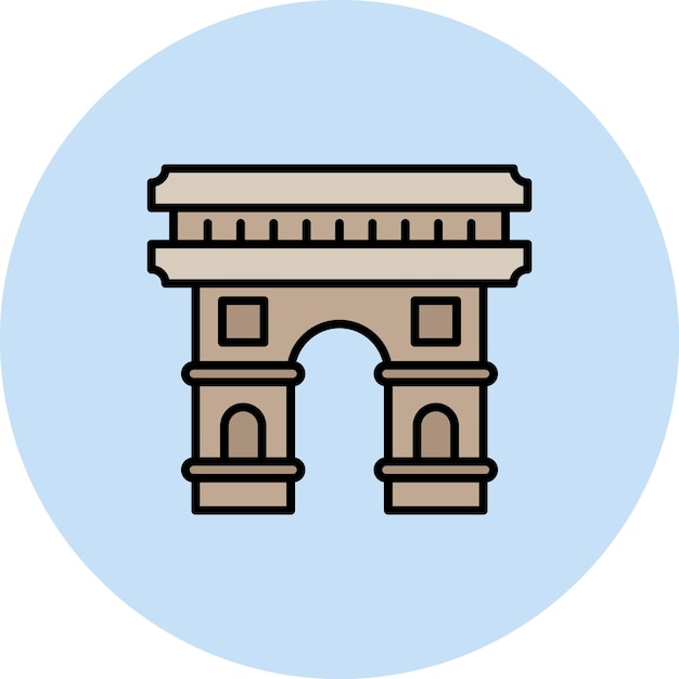 Arc De Triomphe icon vector image Can be used for Landmarks