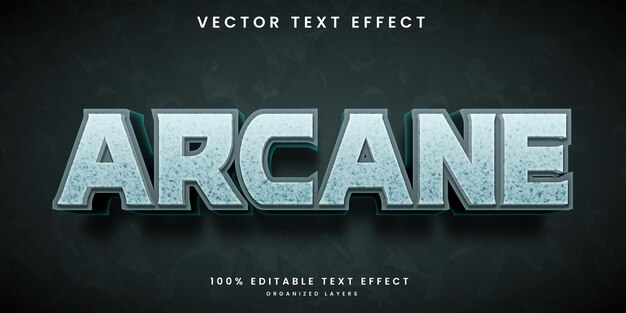 arcane style editable text effect 