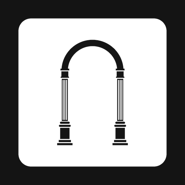 arch with classic design icon in simple style isolated on white background construction symbol
