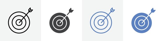 archery icon vector set use for web ui or app