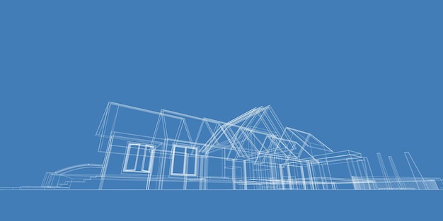 Architectural abstract shapes, Abstract architecture arch 3d illustration.