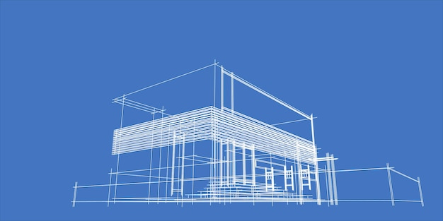 Architectural abstract shapes, Abstract architecture arch 3d illustration.