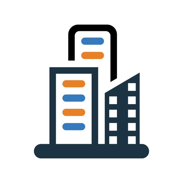 architecture building company icon simple editable vector graphics