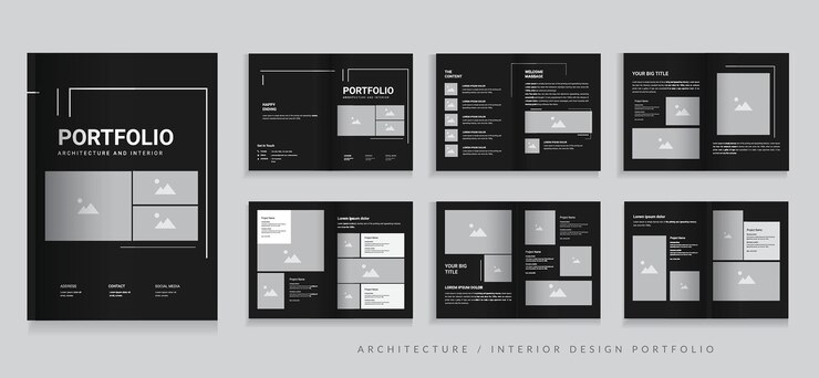 Architecture portfolio and interior professional portfolio design template