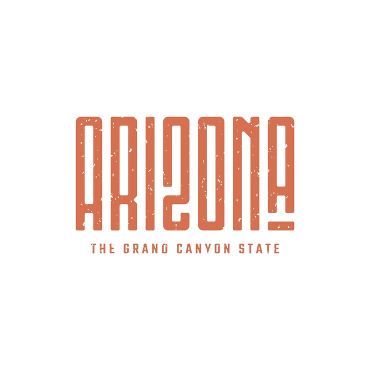 Vector arizona lettering typography design