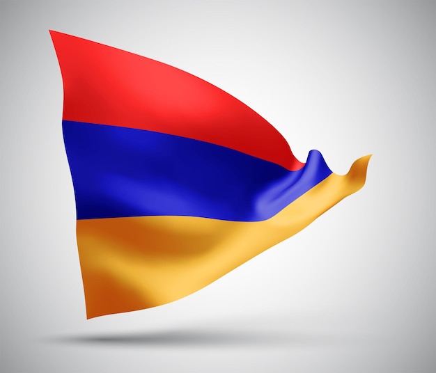 Armenia,  vector 3d flag isolated on white background