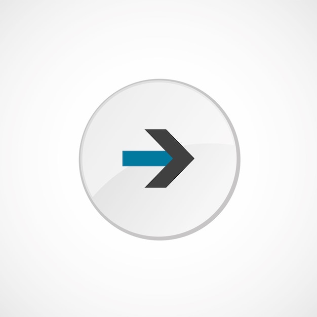 arrow icon 2 colored, gray and blue, circle badge