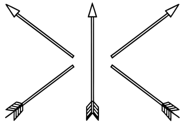 Arrow Line Art Stunning Monochrome Arrow Illustration