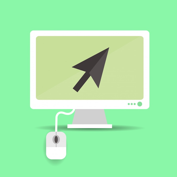 Vector arrow on screen