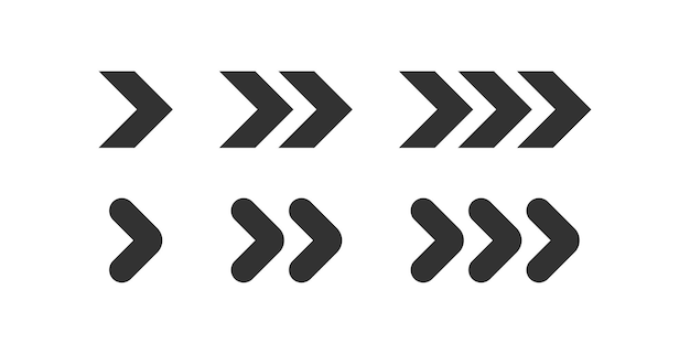 Arrow right icon Direction sign Navigation pointer Next interface button