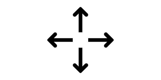 arrow simple vector icon. navigation pointer. modern vector design element.