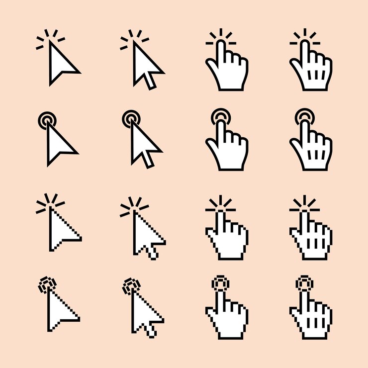 Vector arrow web cursors arrows mouse