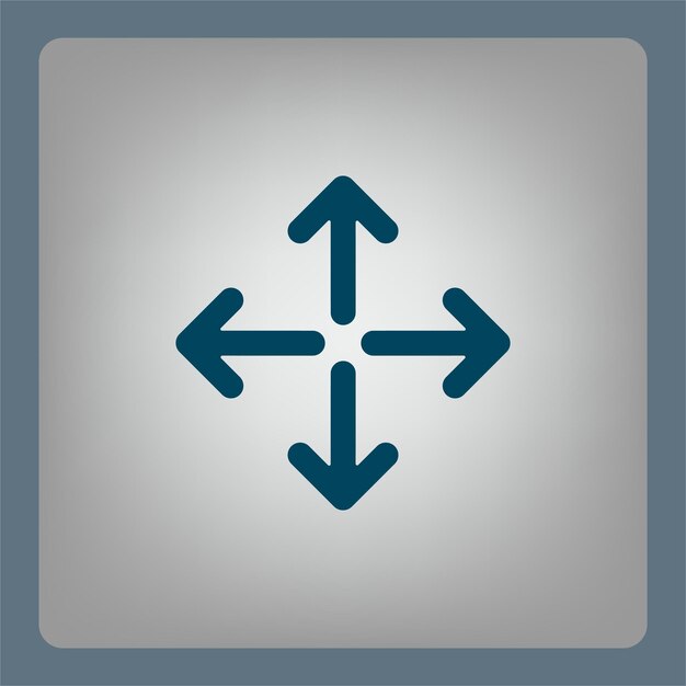 arrows expand full screen symbol vector illustration on a gray background eps 10