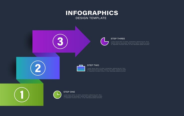 Vector arrows infographic template