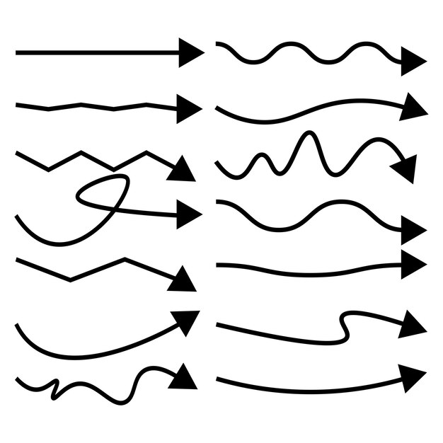 arrows lines different. Vector illustration. stock image. EPS 10.