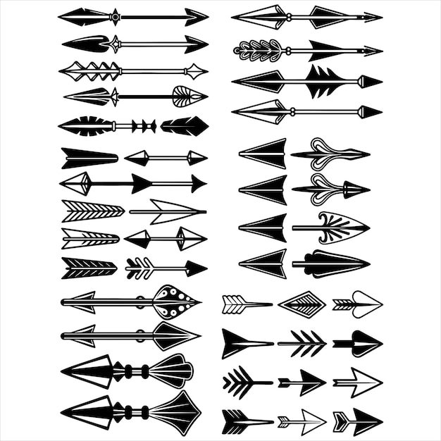Arrows set icons Arrow icon Arrow vector collection Arrow Cursor Modern simple arrows