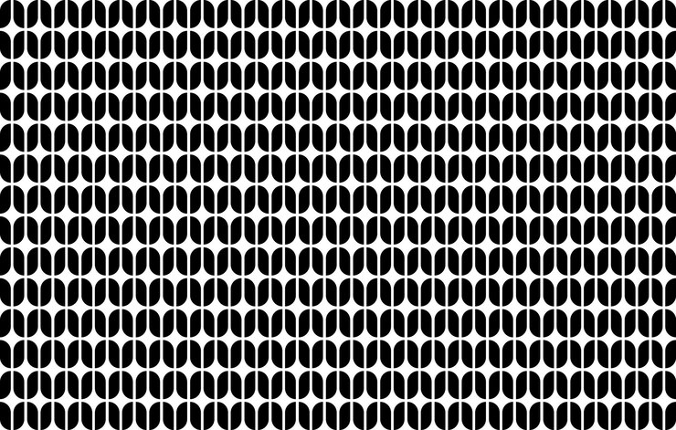 Art deco black seamless retro pattern with striped line and oval shape vector illustration