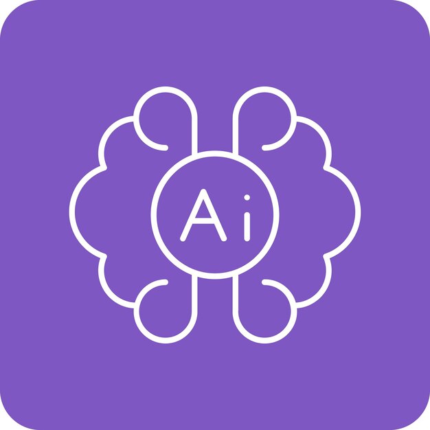 artificial consciousness vector icon can be used for data analytics iconset