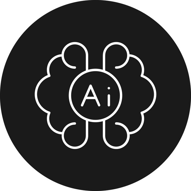 artificial consciousness vector icon can be used for data analytics iconset
