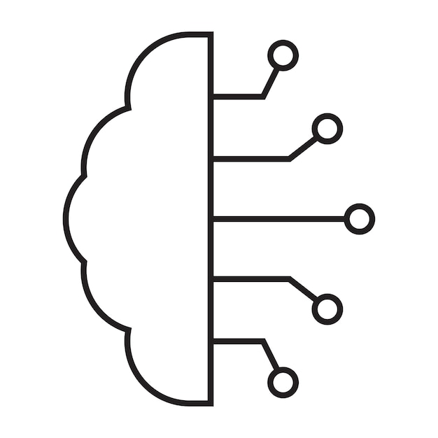 artificial intelligence AI icon vector