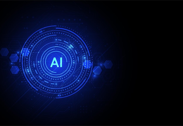 artificial intelligence chipset on circuit board in futuristic concept technology artwork
