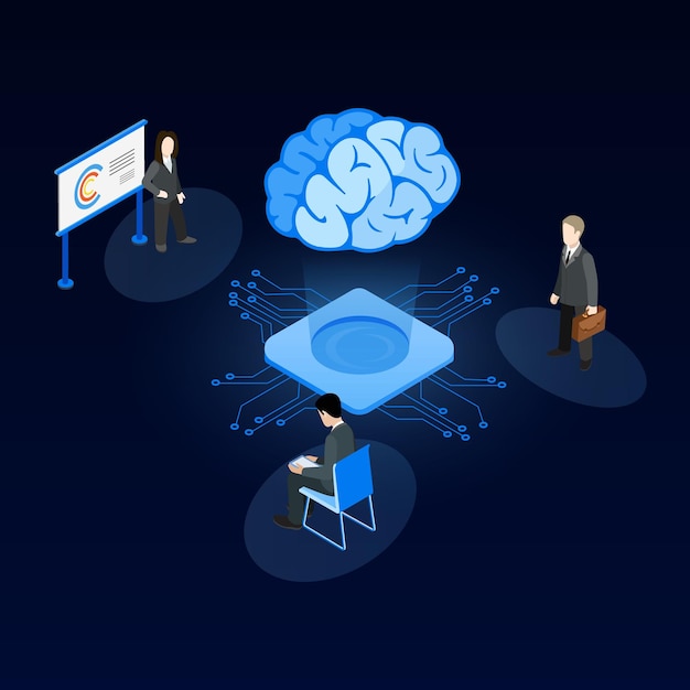 Artificial Intelligence for Team Management AI Lading Page Concept
