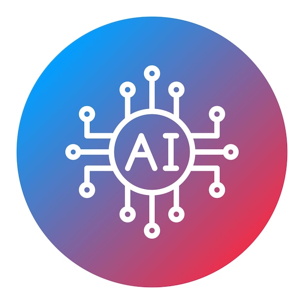 artificial intelligence icon vector image can be used for cyberpunk