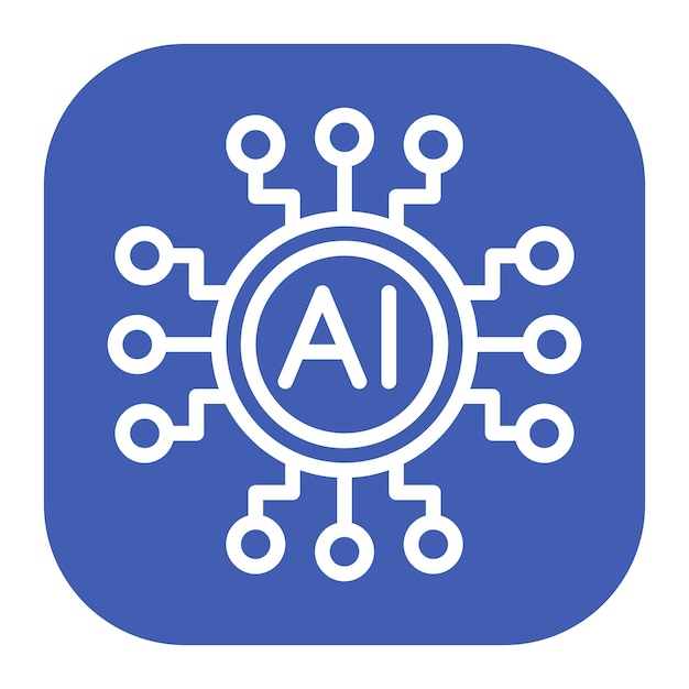 artificial intelligence icon vector image can be used for professional services