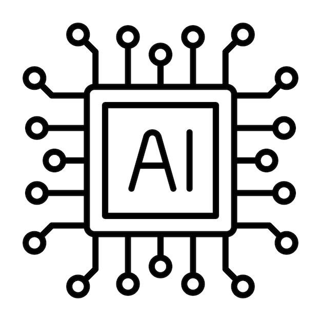 Artificial Intelligence Line Illustration