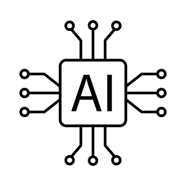 artificial intelligence sign symbol vector icon