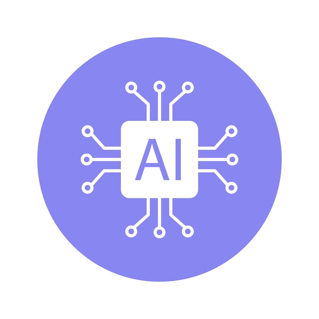 artificial intelligence sign symbol vector icon