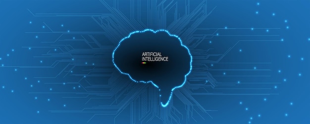 artificial intelligence technology web background virtual concept