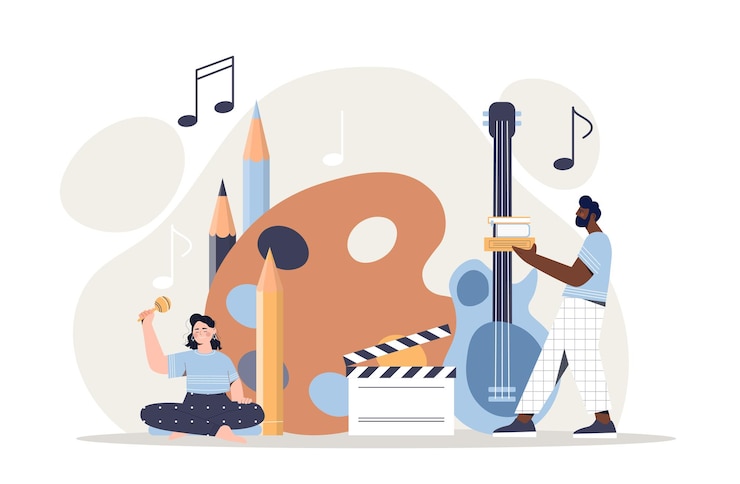 Vector artistic people concept
