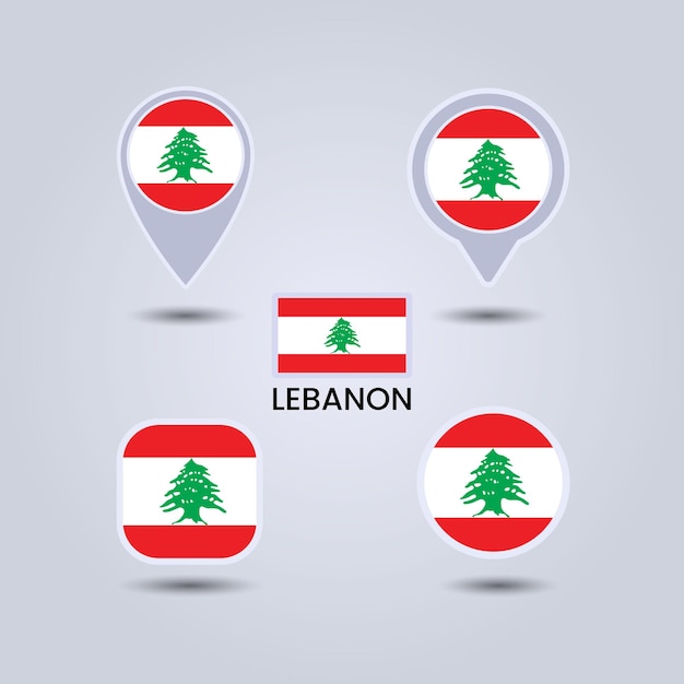 Asia country flag Lebanon