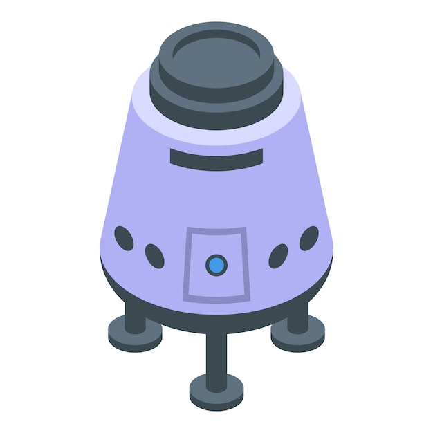 Astronaut spaceship icon isometric vector Space colonization Mars planet