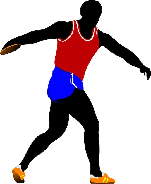 Athlete about to throw the discus