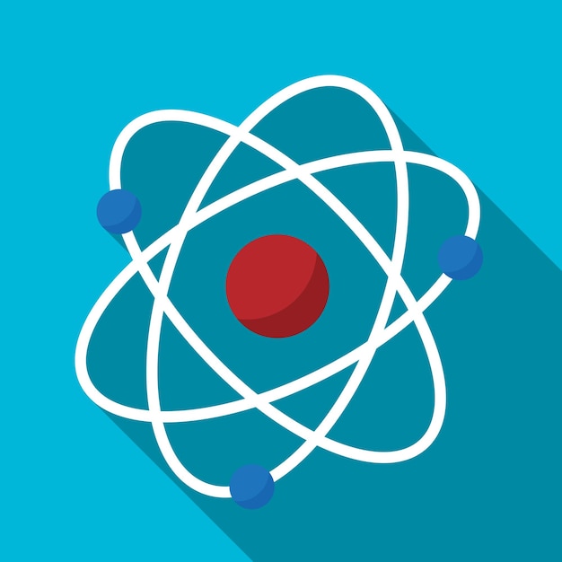 Atom flat icon illustration isolated vector sign symbol