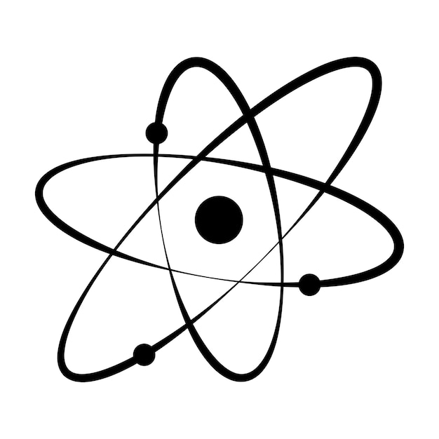 atom icon vector illustration logo design