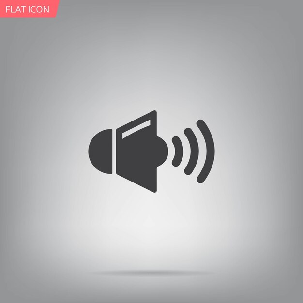 Audio speaker vector illustration on gray background Eps 10