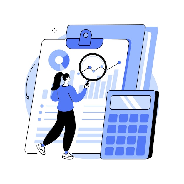 Audit service abstract concept vector illustration