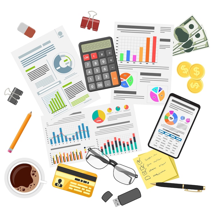Vector auditing tax process accounting concept