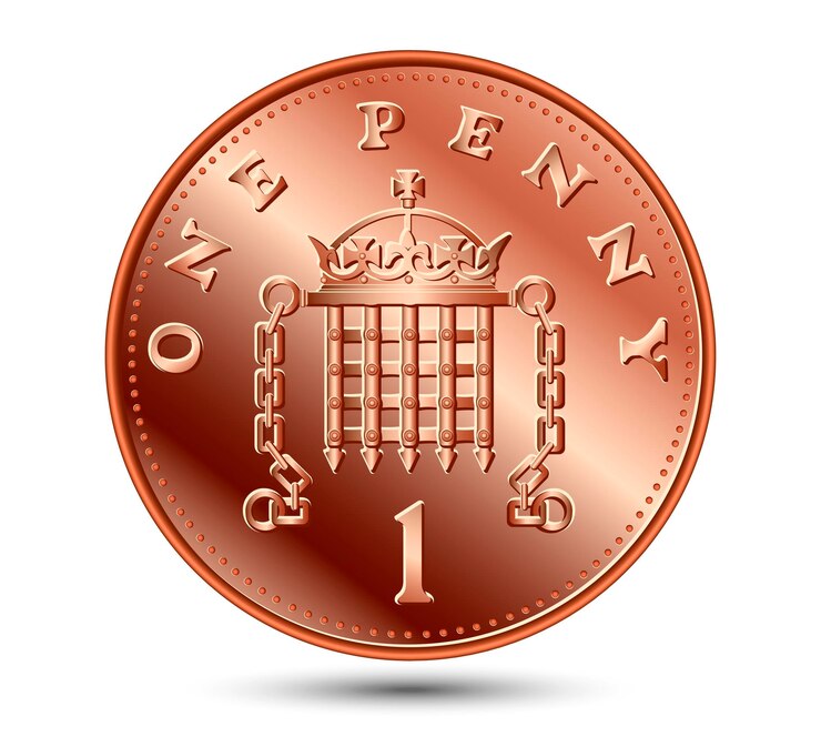 Australia One Penny Coin Vector illustration