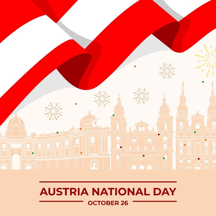 Vector austria national day vector design