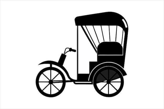 auto rickshaw silhouette vector