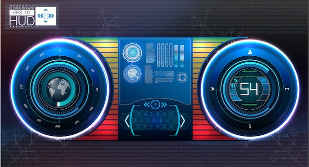 Automotive or aviation instrument panel instruments, on a dark background.