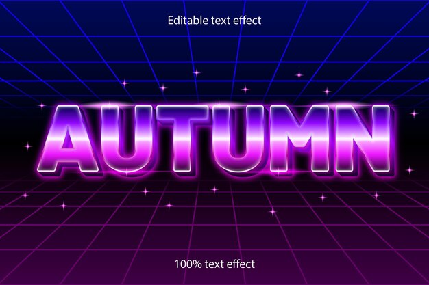 Autumn editable text effect retro style